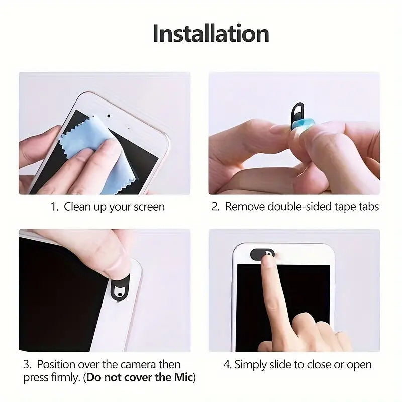 Webcam Cover Shutter Slider for PC Laptops Plastic Camera Cover