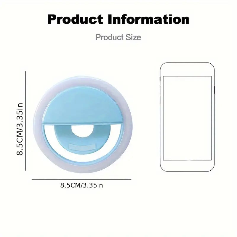 CLEANTRUST Rechargeable LED Ring Light for Selfies and Live Streaming