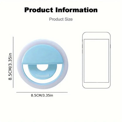 CLEANTRUST Rechargeable LED Ring Light for Selfies and Live Streaming
