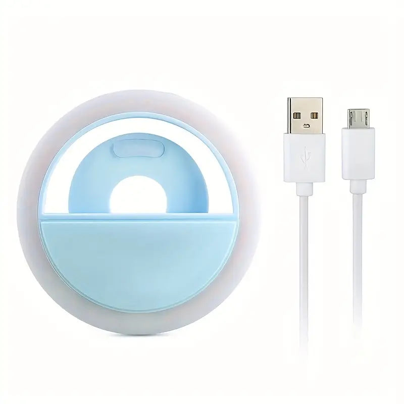 CLEANTRUST Rechargeable LED Ring Light for Selfies and Live Streaming