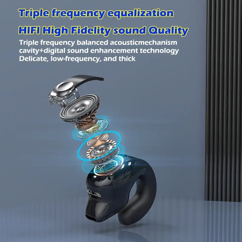 Clip-On Wireless Earbuds with Long Battery Life