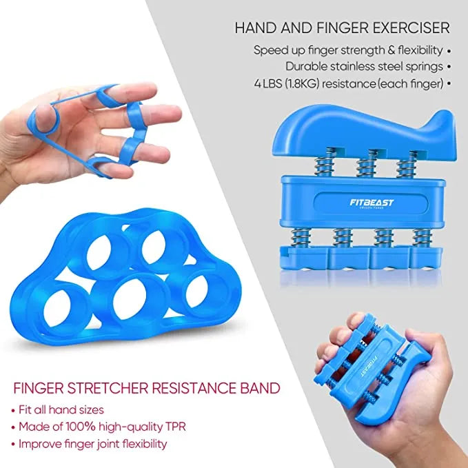 Complete Set of 5 Hand Gripper Wrist Developer Heavy Hand Power Forearm Wrist Strengthener