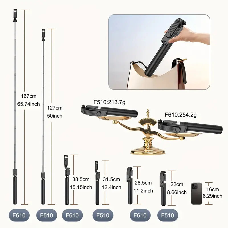 360° panoramic rotation Wireless remote control Tripod